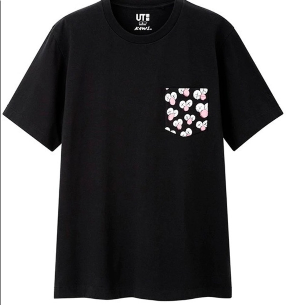Kaws x Uniqlo black t shirt